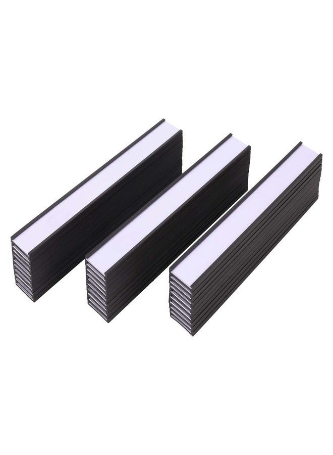 Eeoyu Magnetic Label Holders with Magnets Magnetic Data Card Holders with Clear Plastic Protectors for Metal Shelf, Whiteboard, Set of 50 (1 x 8 Inch) - Image 1